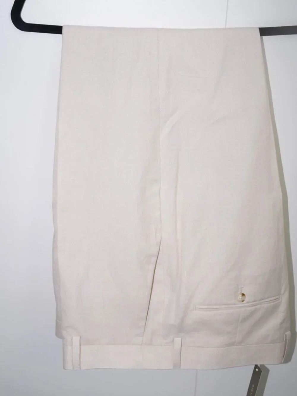NWT: J.Crew Ludlow Slim-Fit Suit Pants Cream Linen Blend 33x30